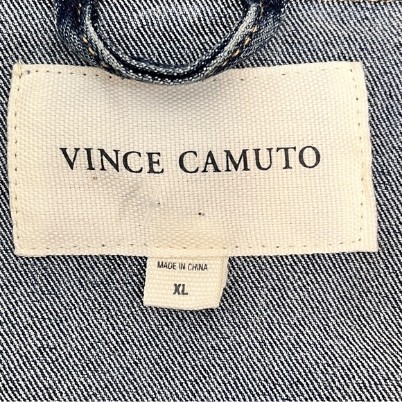 Vince Camuto Classic Trucker Denim Jacket Mood Indigo Size XL - Picture 6 of 7